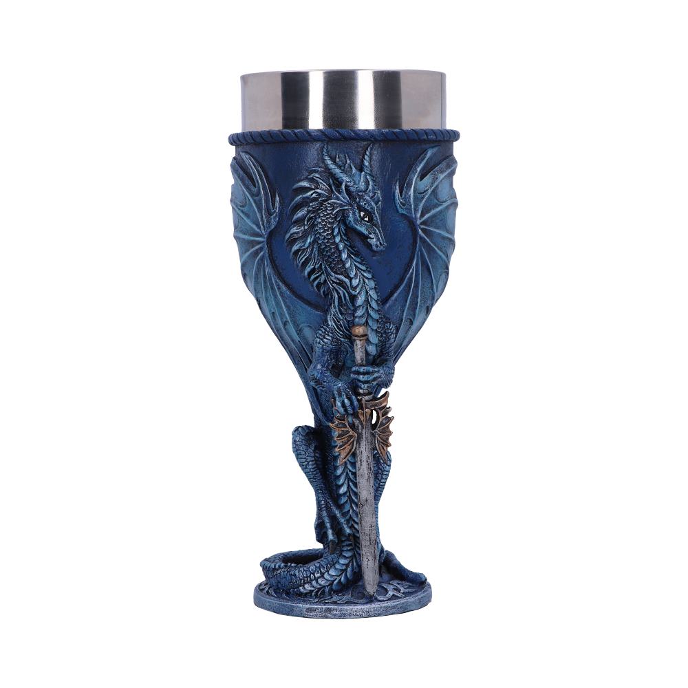 Ruth Thompson Sea Blade Blue Water Dragon Goblet Glass