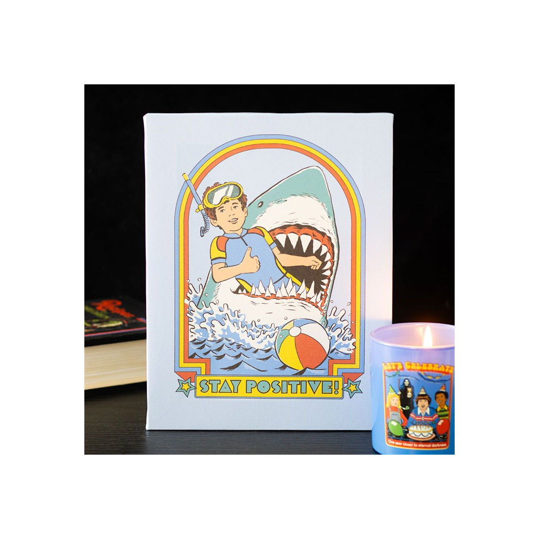 19x25cm Stay Positive Canvas Plaque by Steven Rhodes
