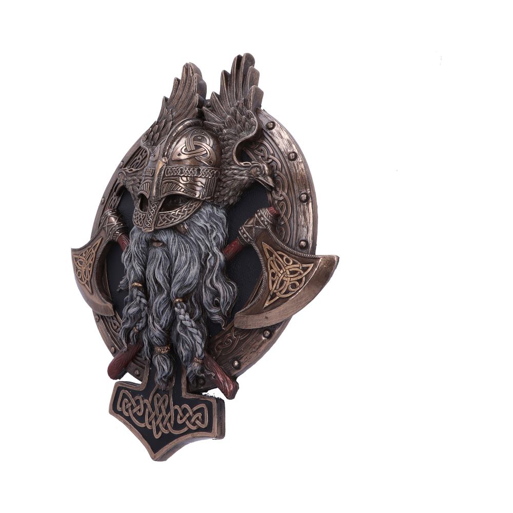 Bronze For Valhalla Viking Axe Hammer Raven Wall Plaque