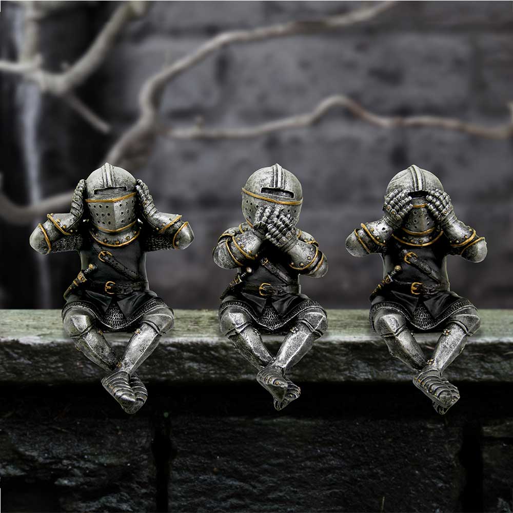 Three Wise Knights Shelf Sitters 11cm