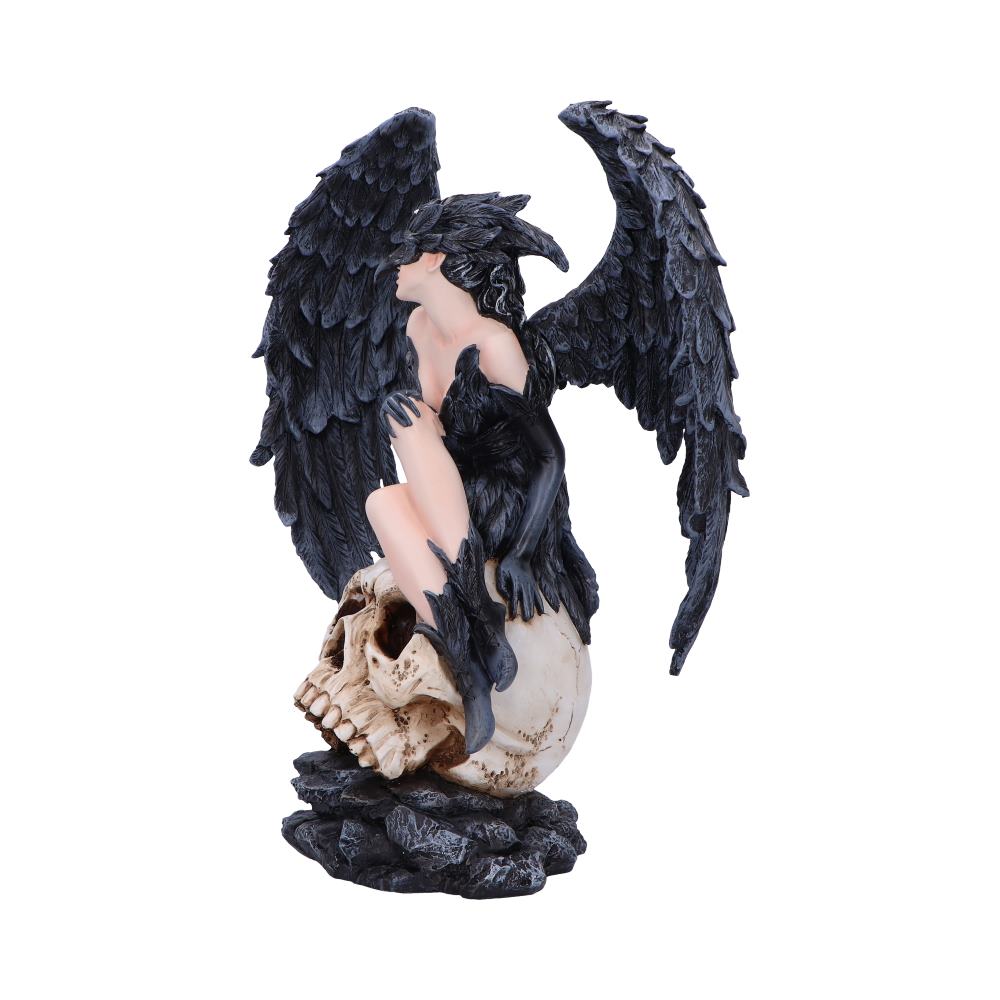 Riven  Gothic Winged Figurine on Skull Base
