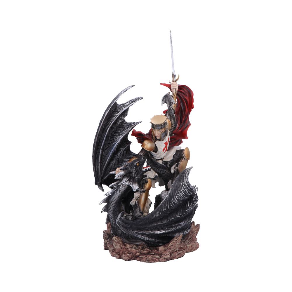 Legends Fall  Templar Knight vs Dragon Resin Figurine