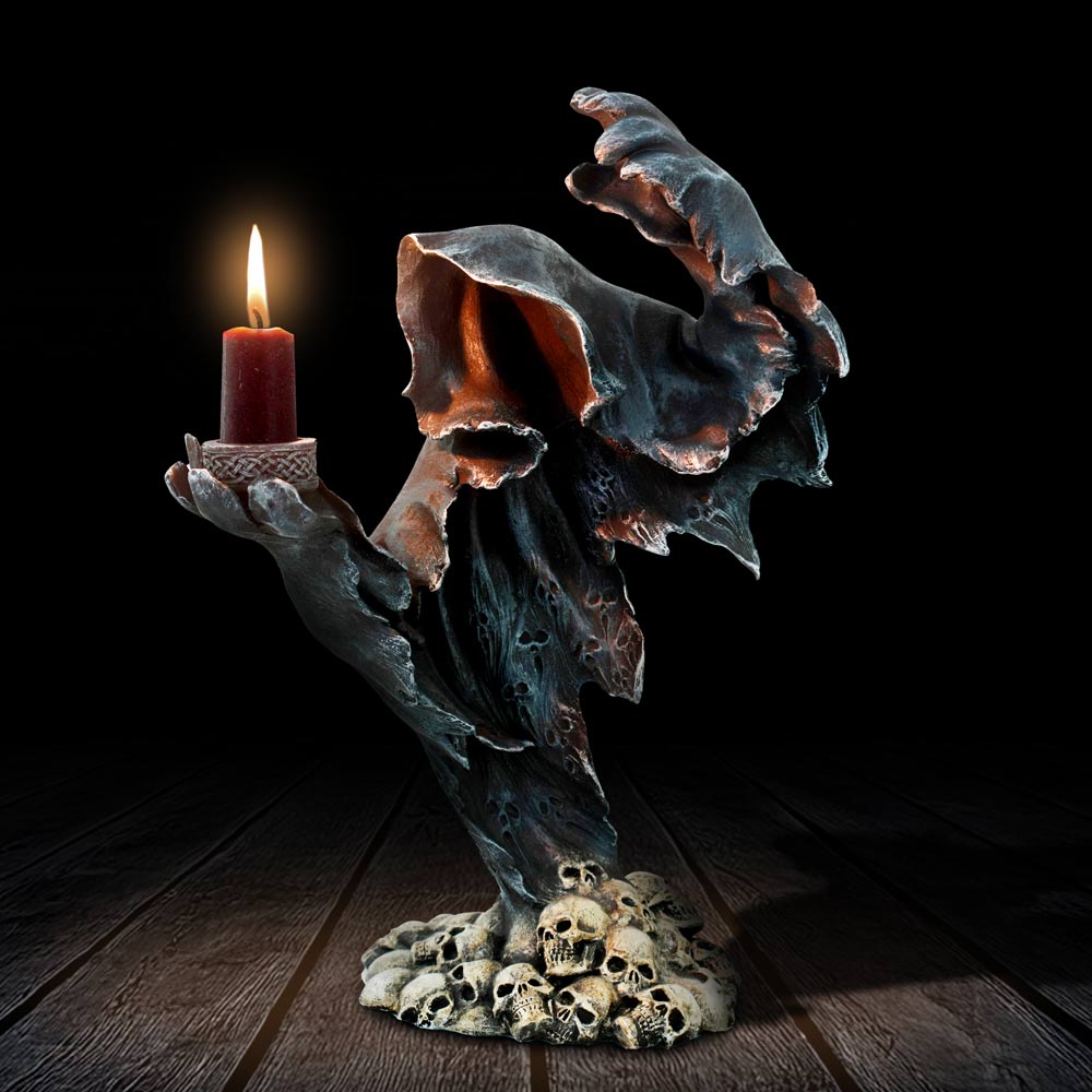 Flicker of Fate Gothic Candle Holder 24cm