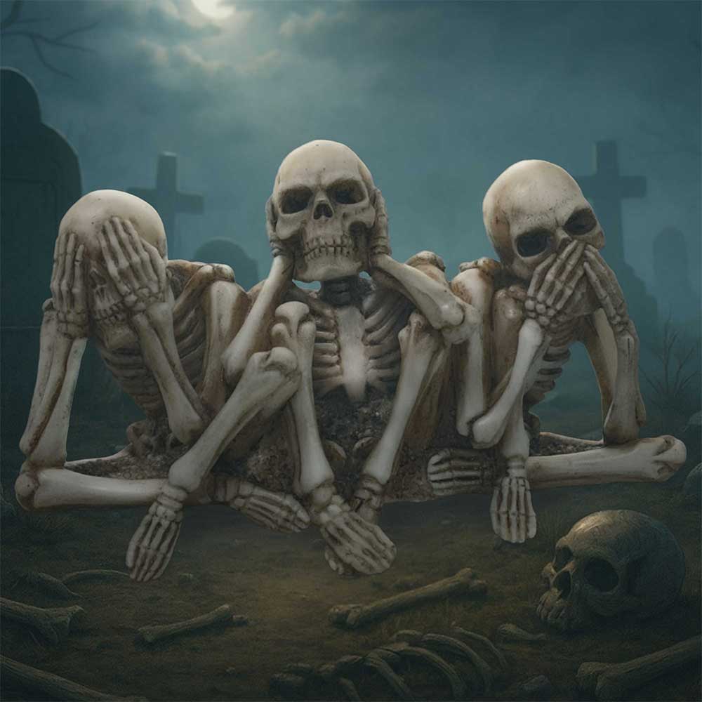 Three Wise Corpse Figurines