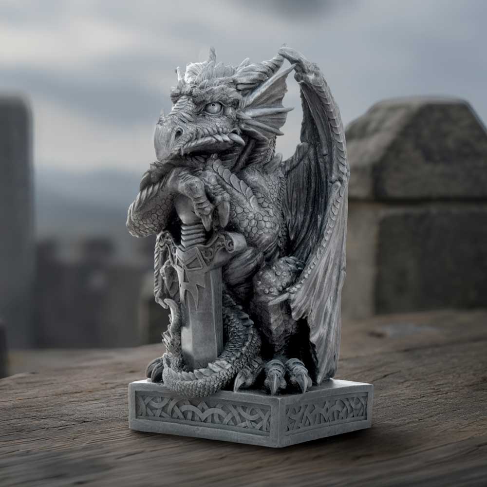 Ironblade Sentinel Dragon Figurine 40.6cm