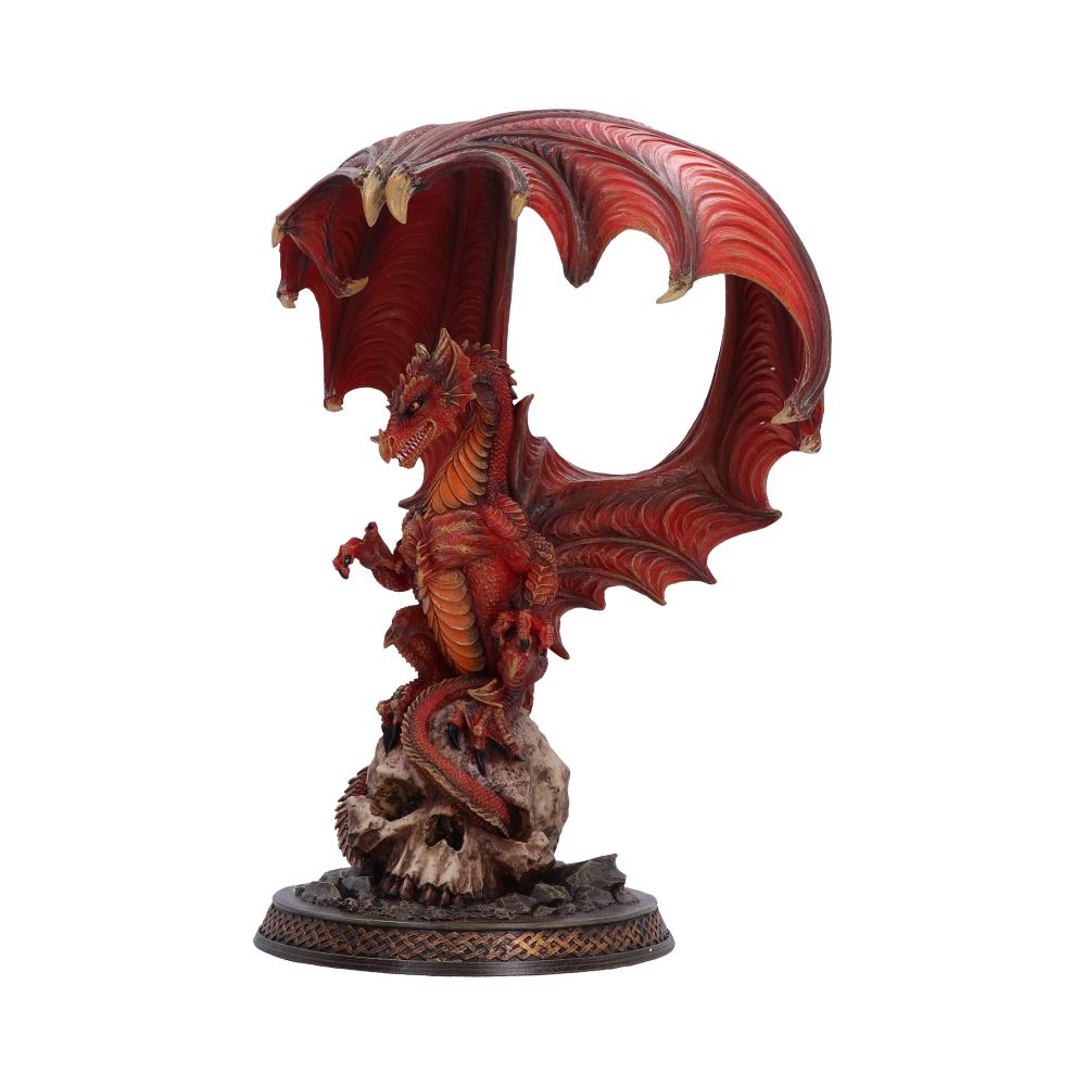 Ember Dragon atop Skull Figurine 37.6cm