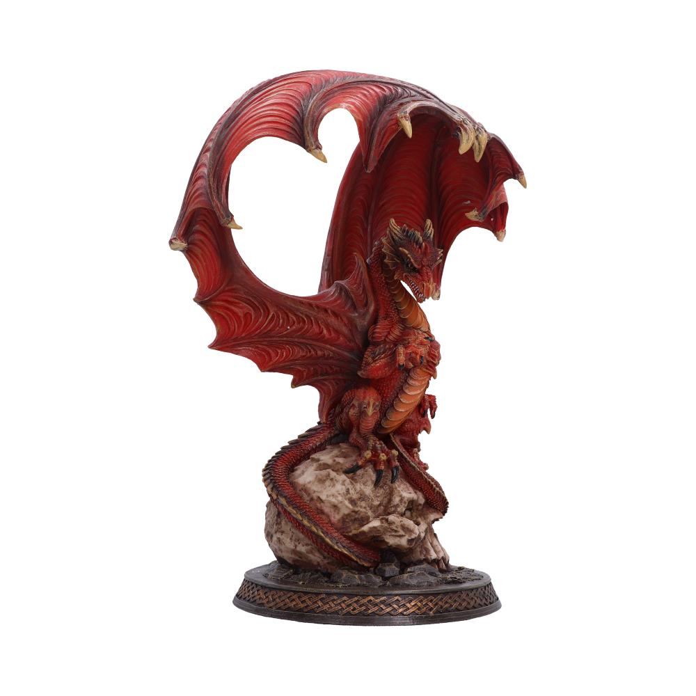 Ember Dragon atop Skull Figurine 37.6cm