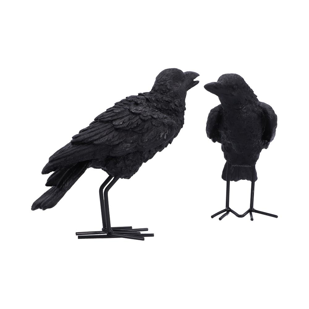Set of 2 Raven Figurines 13.9cm