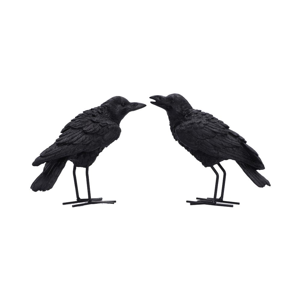 Set of 2 Raven Figurines 13.9cm