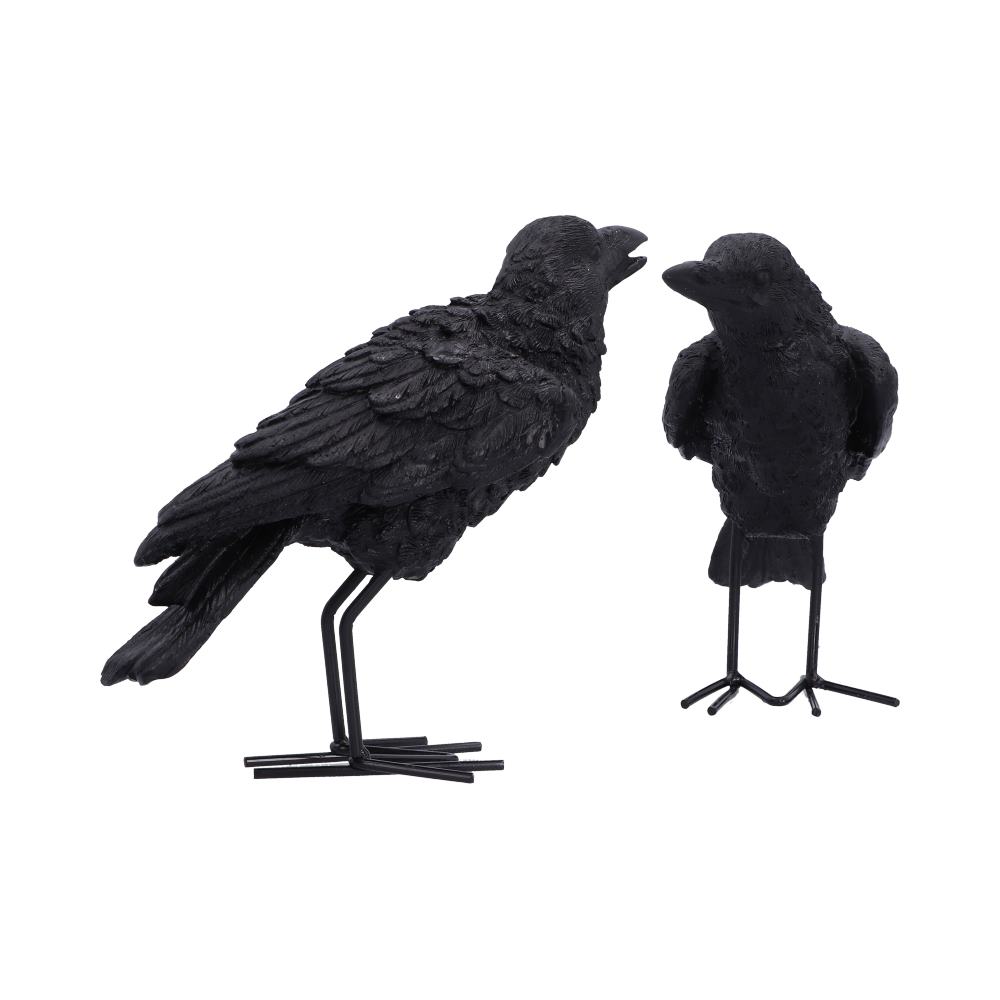 Set of 2 Raven Figurines 13.9cm