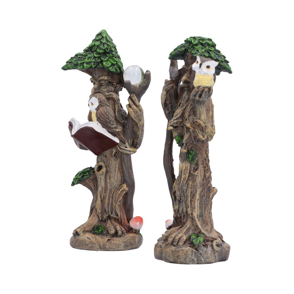 Set of 2 Woodland Wisdom Tree Figurines 11.3cm