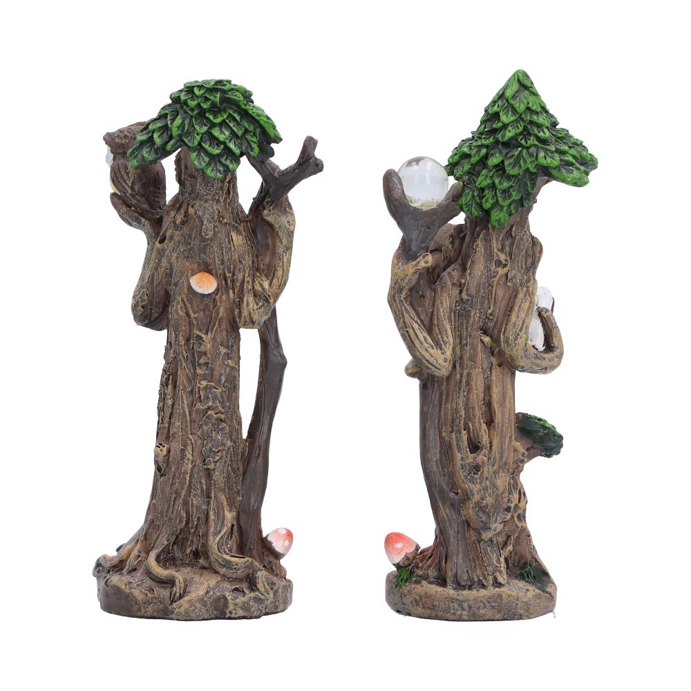 Set of 2 Woodland Wisdom Tree Figurines 11.3cm