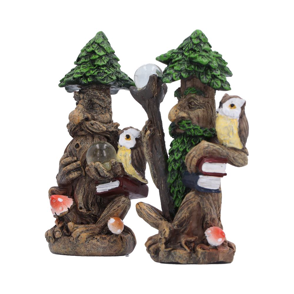 Ancient Scholars Set of 2  Tree Figurines 8.3cm