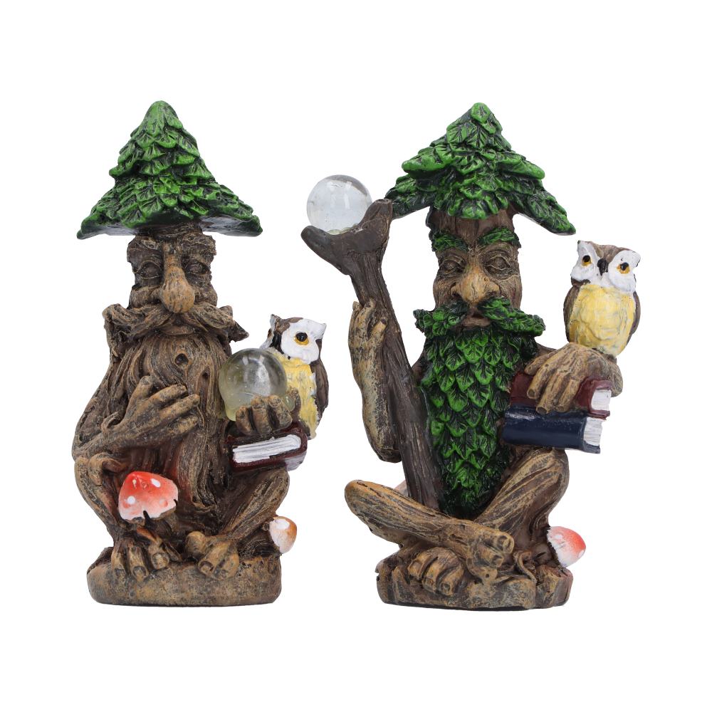 Ancient Scholars Set of 2  Tree Figurines 8.3cm