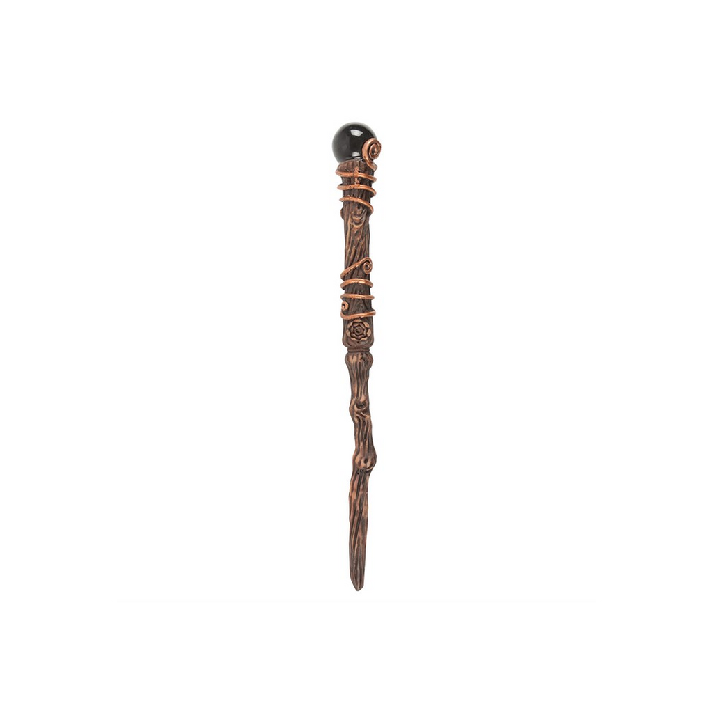 Protection Black Obsidian Crystal  Wand with Pouch