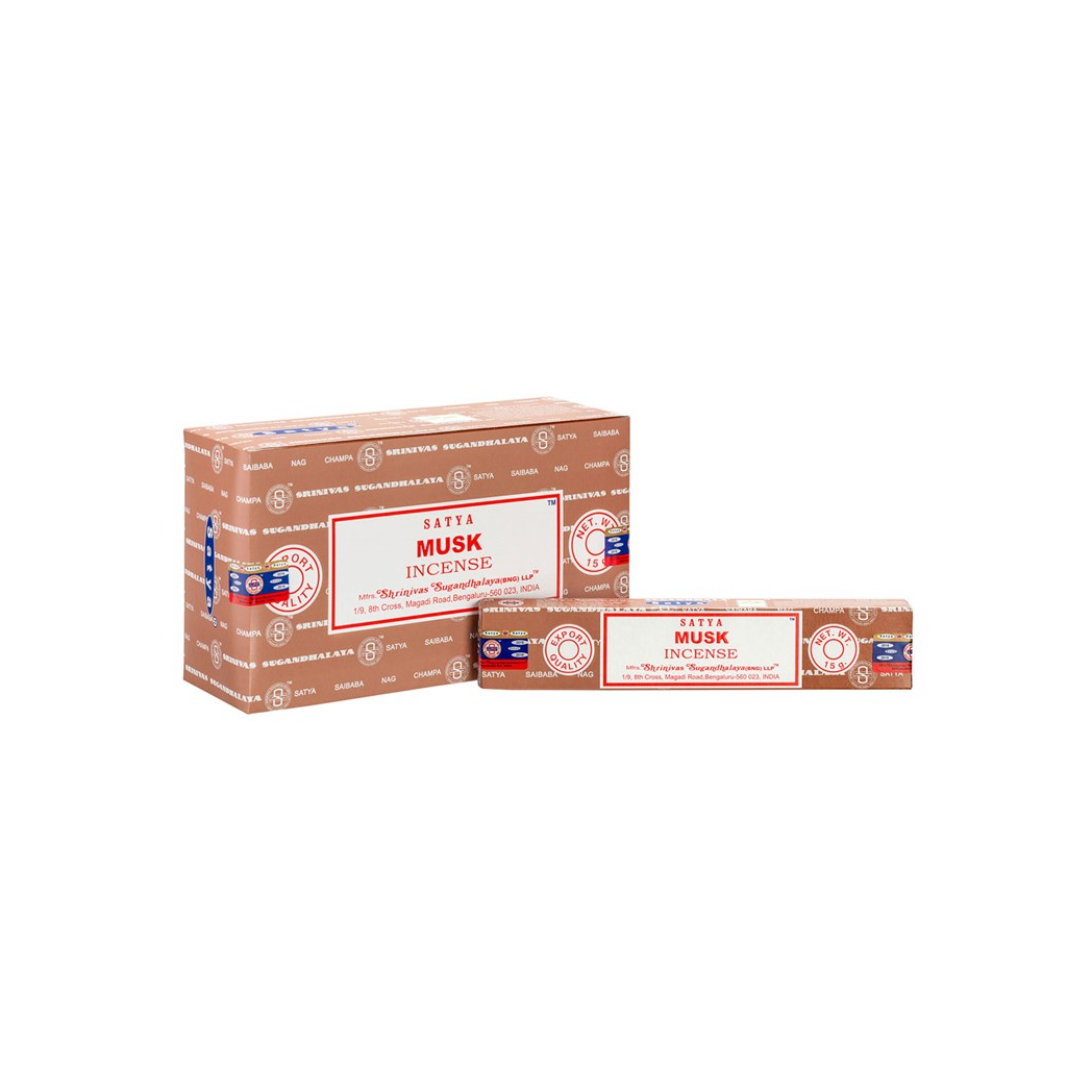 Set of 12 Musk Incense Sticks by Satya (12/50)