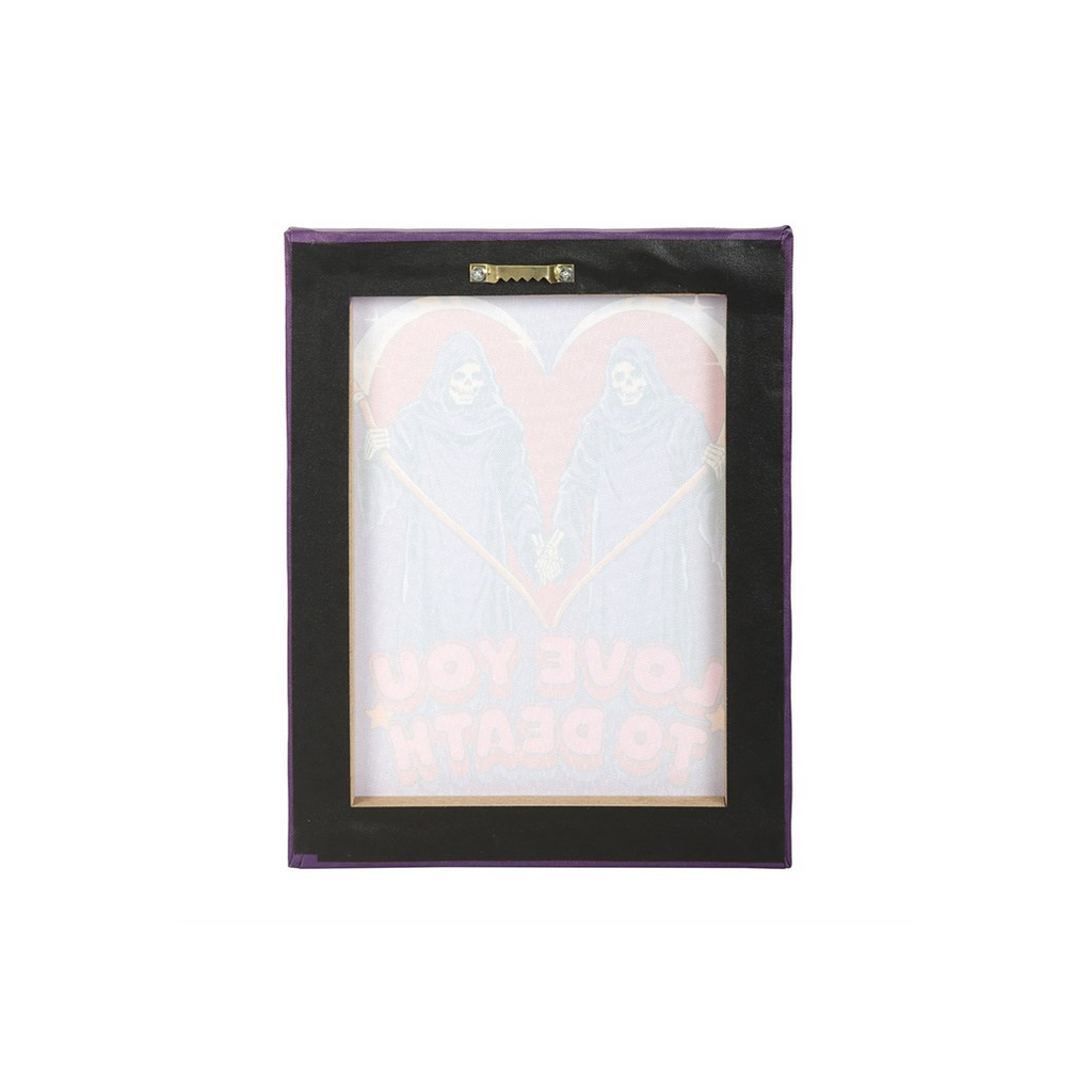 19x25cm Love You To Death Canvas Plaque by Steven Rhodes