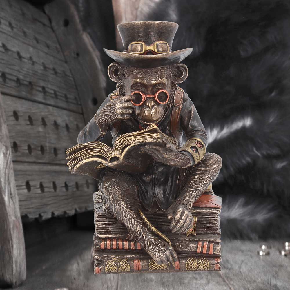 Steampunk Chimpanzee Scholar Figurine 19.5cm