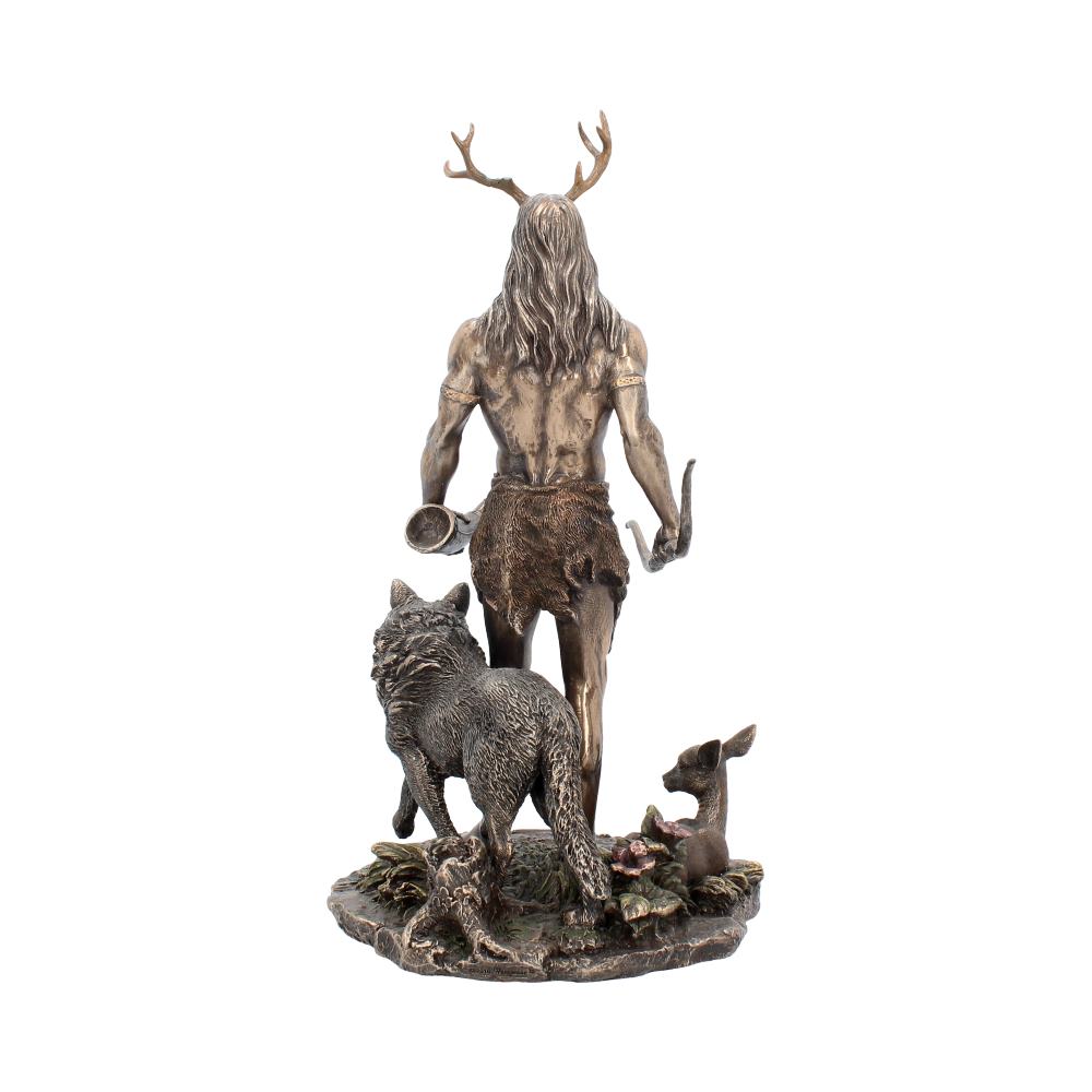 Herne and Animals Folklore Bronzed Figurine