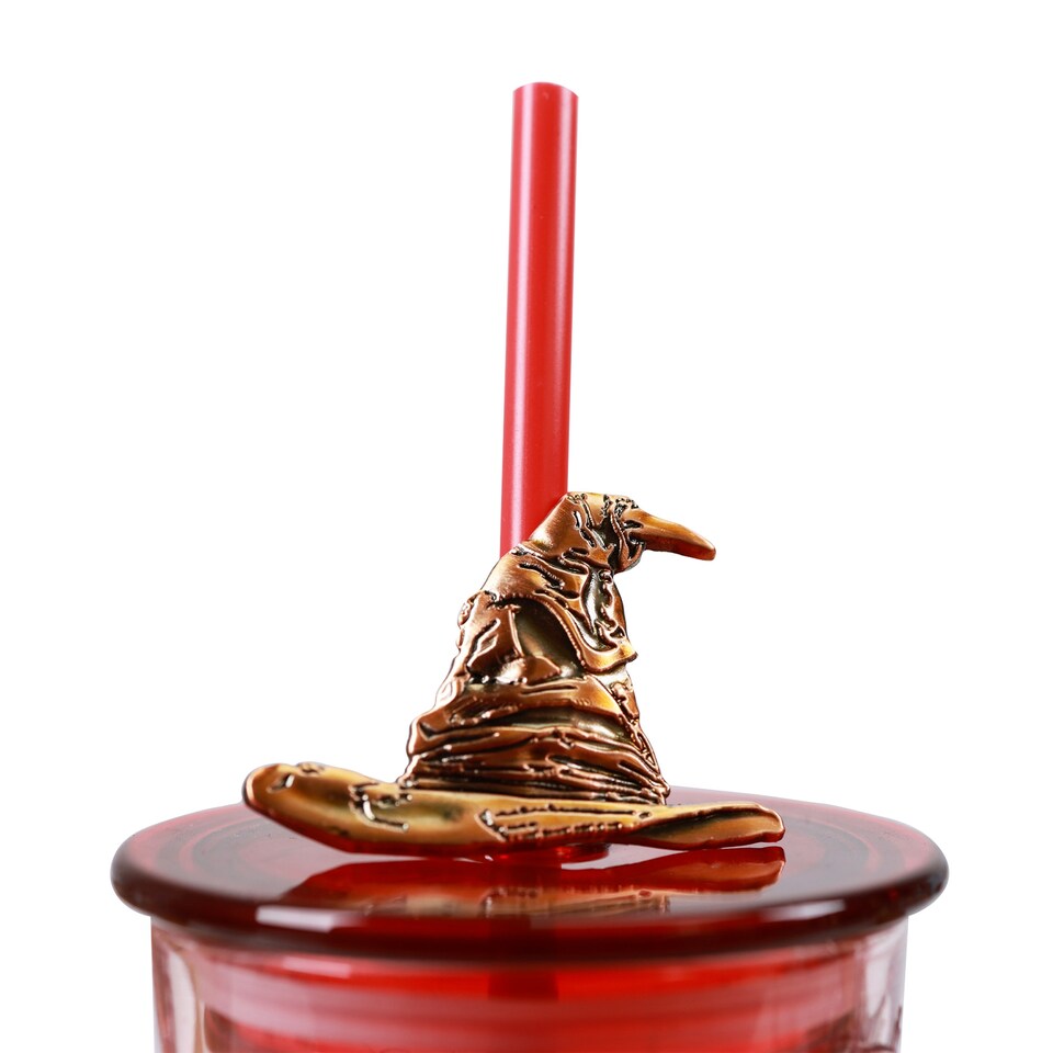 Harry Potter - Glass Cup with Straw