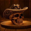 Wild West Skull Figurine