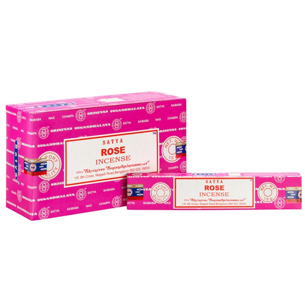 Set of 12 Rose Incense Sticks by Satya (12/50)
