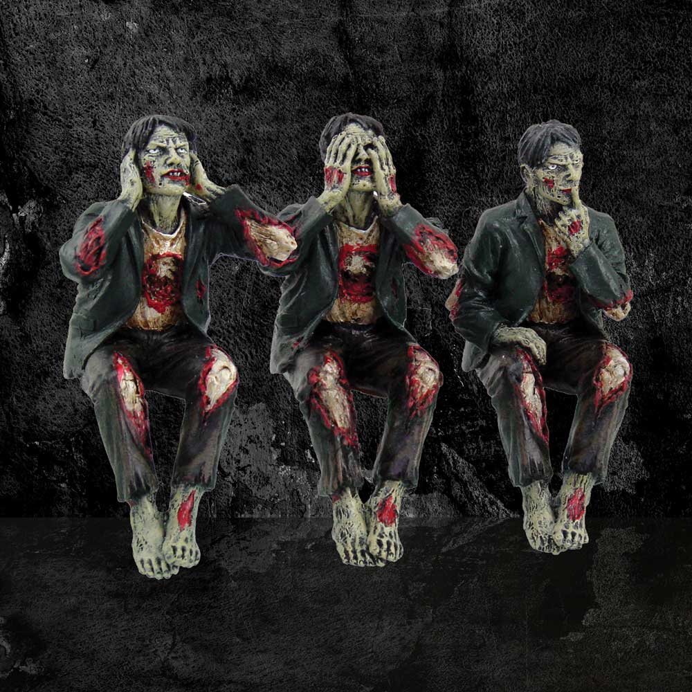 See No, Hear No Speak No Evil Zombies Figurine Ornaments