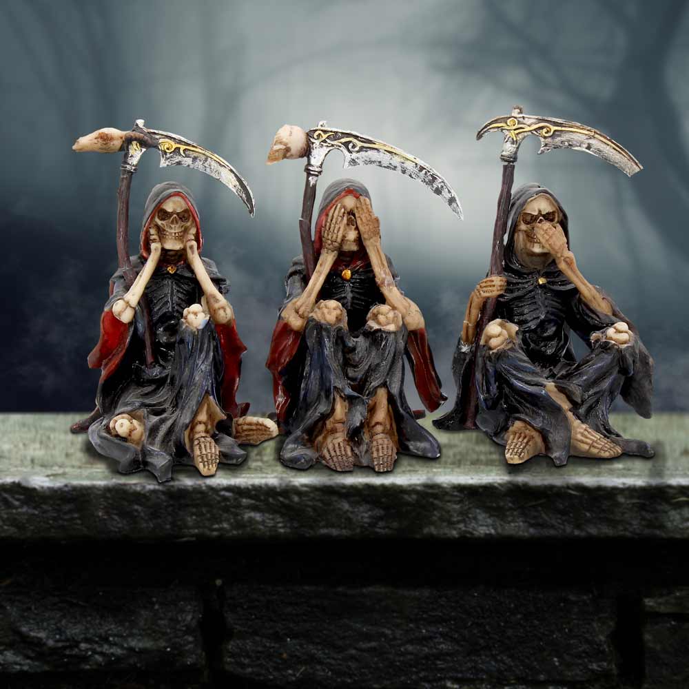 Something Wicked Three Wise Reaper Figurines 9.5cm
