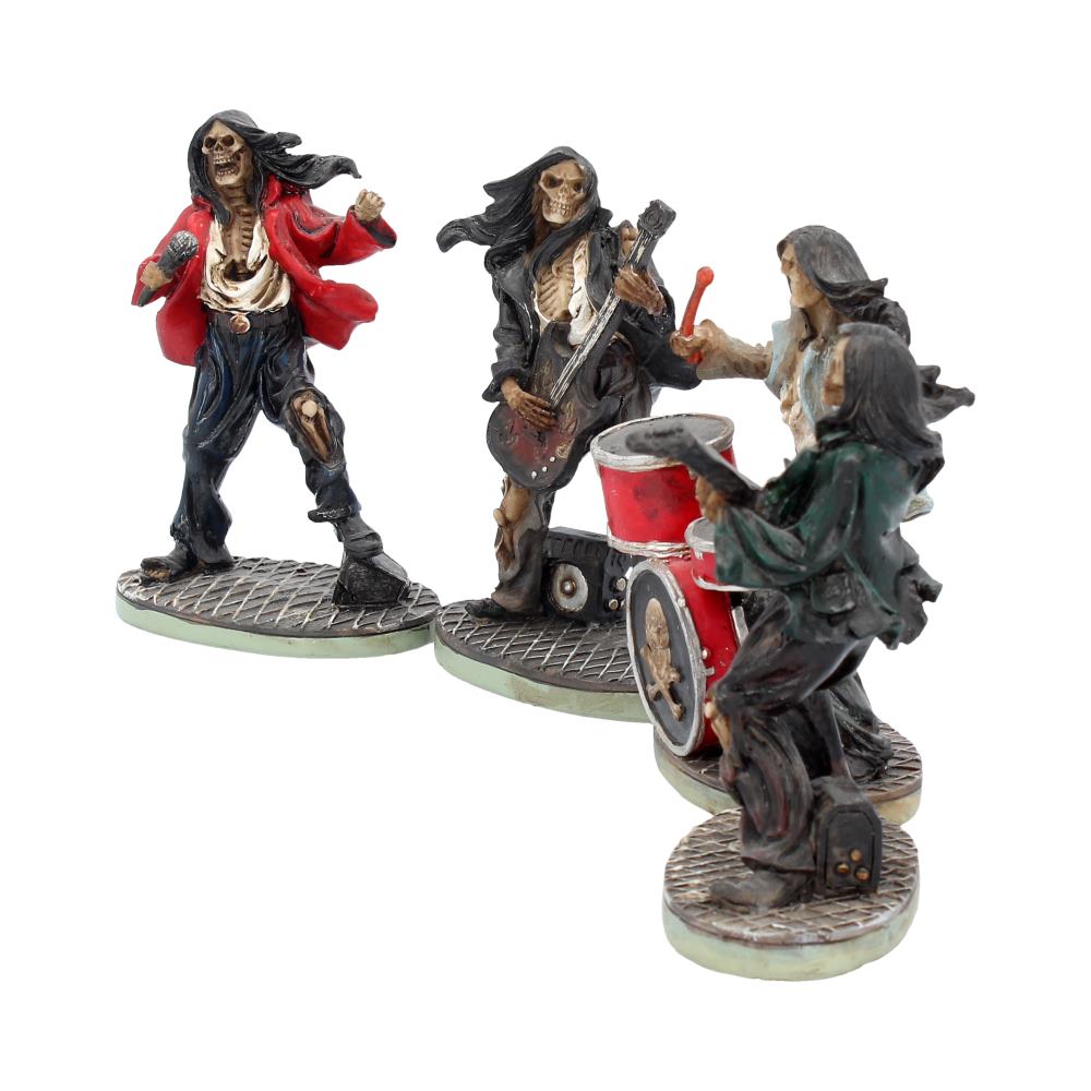 One Hell of a Band Figurine Set Drummer Bassist Guitarist Vocalist Ornament Set