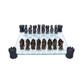 Raised Fantasy Kingdom Of The Dragon Chess Set With Corner Towers 43cm