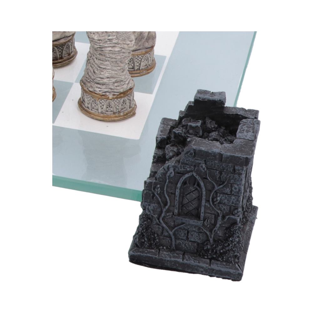 Raised Fantasy Vampire & Werewolf Chess Set With Corner Towers 43cm
