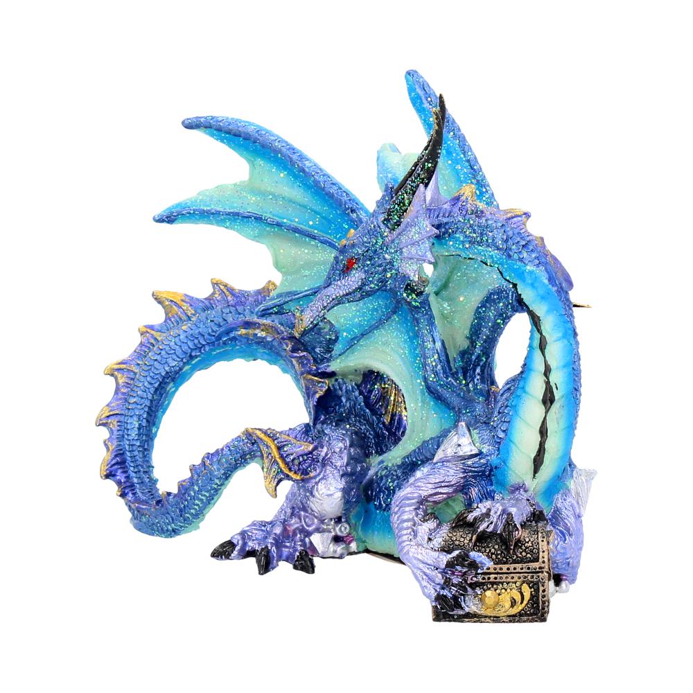 Piasa Sky Blue and Violet Small Fantasy Dragon Figurine