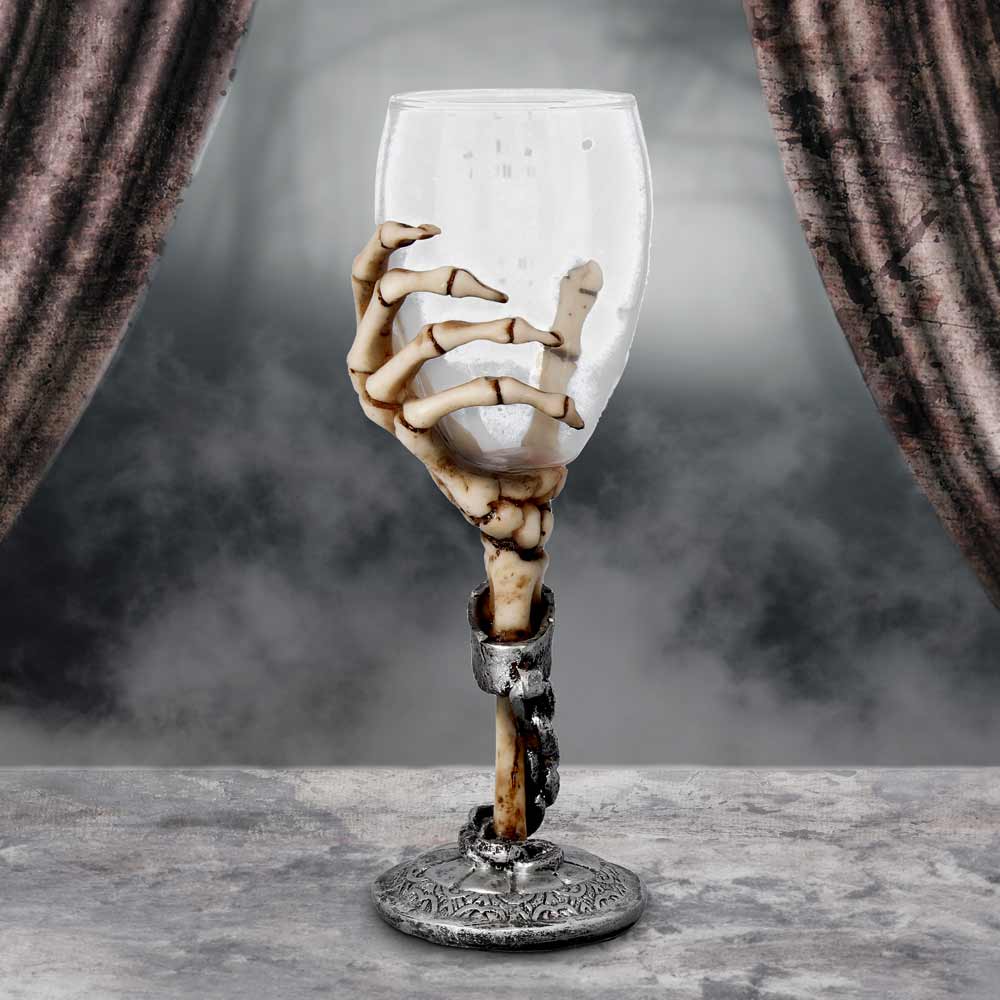 Claw Skeleton Hand Wine Glass Goblet 21cm