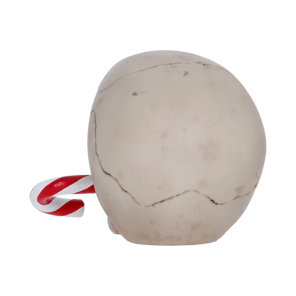 Frostbite Candy Cane LED Skull Figurine 12cm