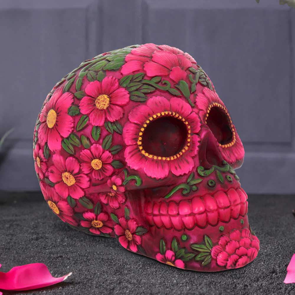 Sugar Blossom Pink Skull 14.5cm