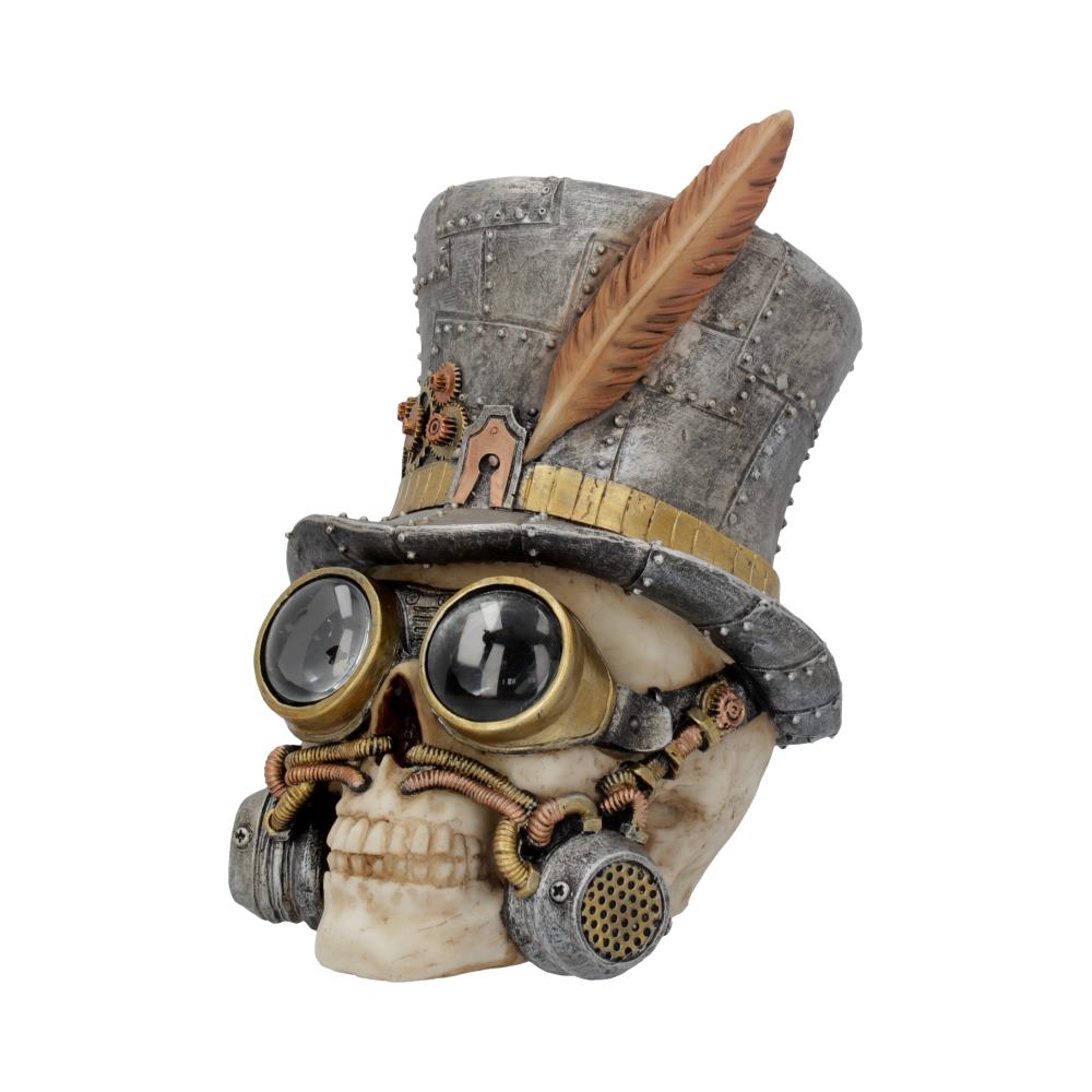 Count Archibald Steampunk Top Hat Skull 19.5cm