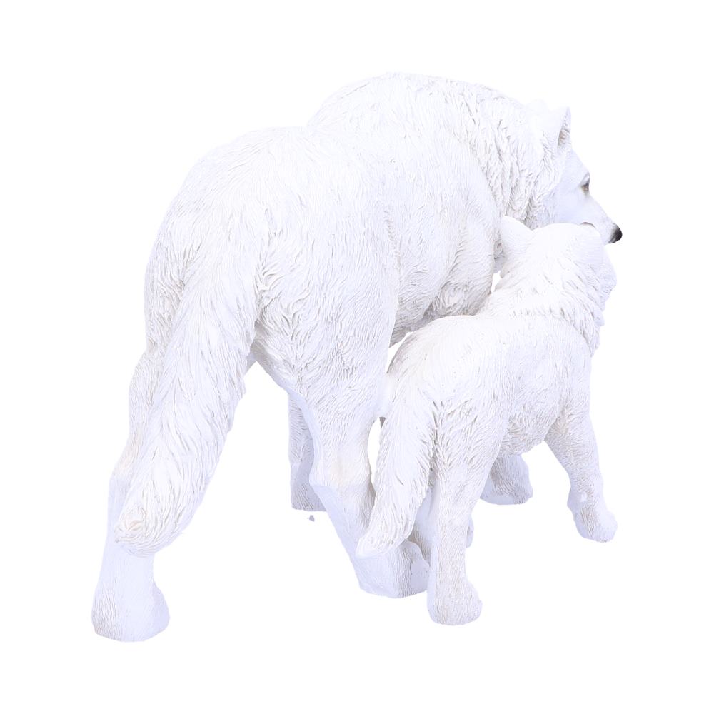 Winter Offspring Mother and Wolf Pup Ornament