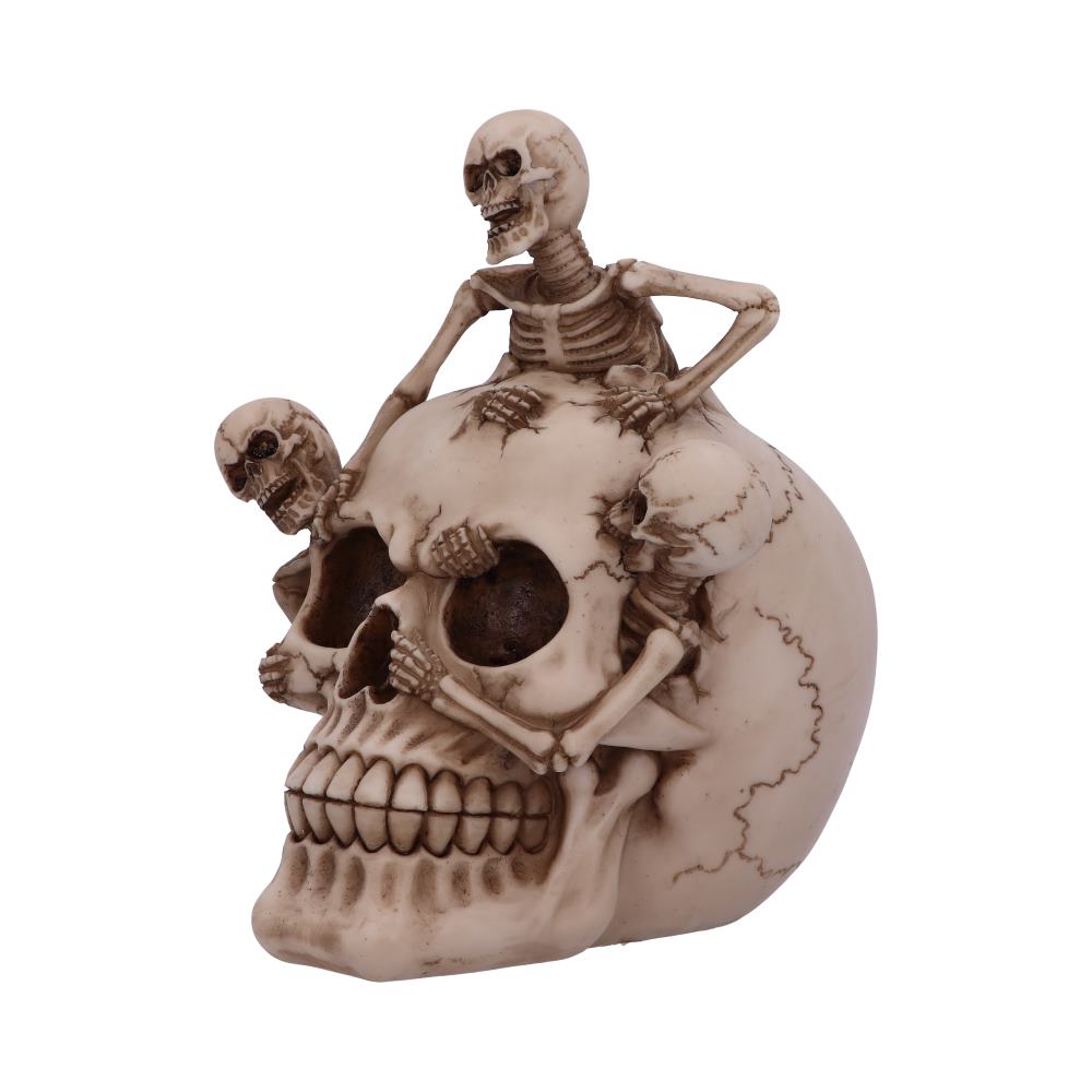 Breaking Free Skeleton Emerging from Skull Ornament 17.7cm