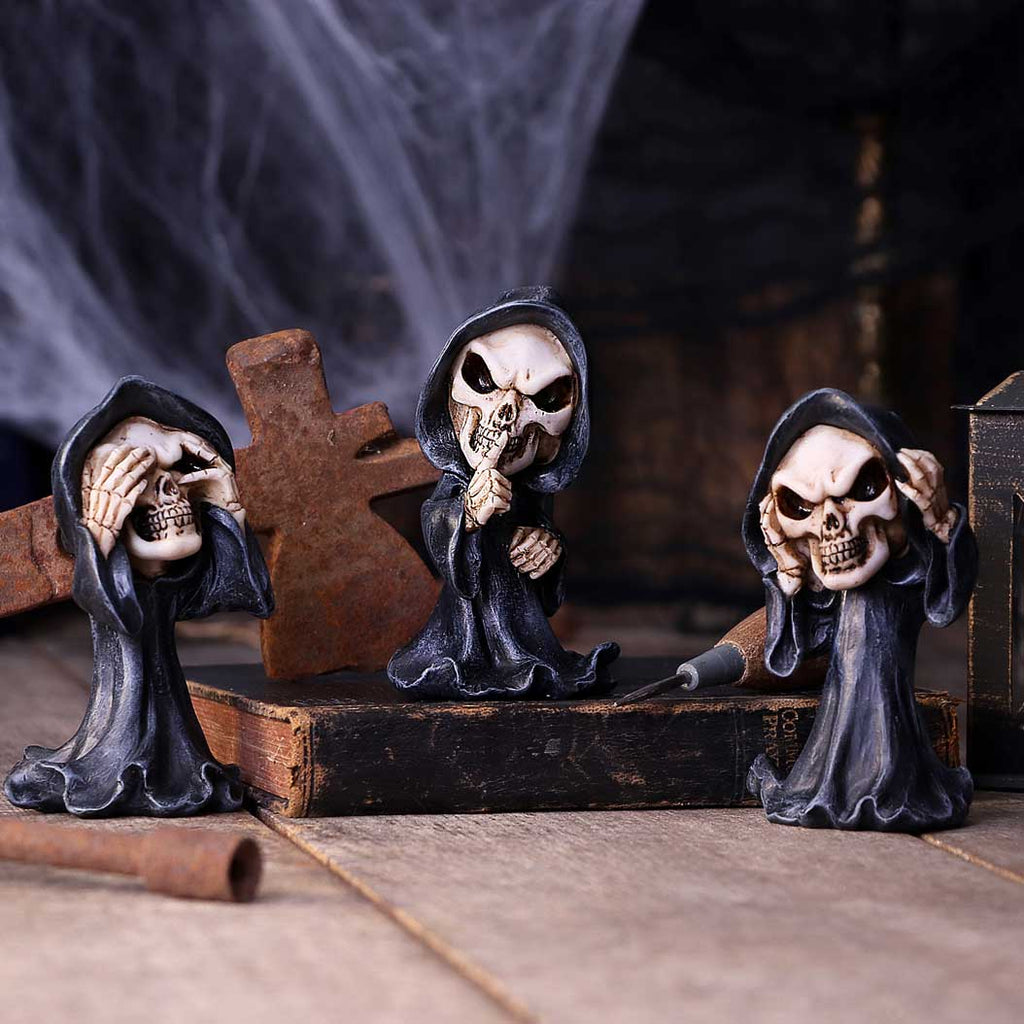 Three Wise Reapers 11cm See No Hear No Speak No Evil Cartoon Grim Reapers