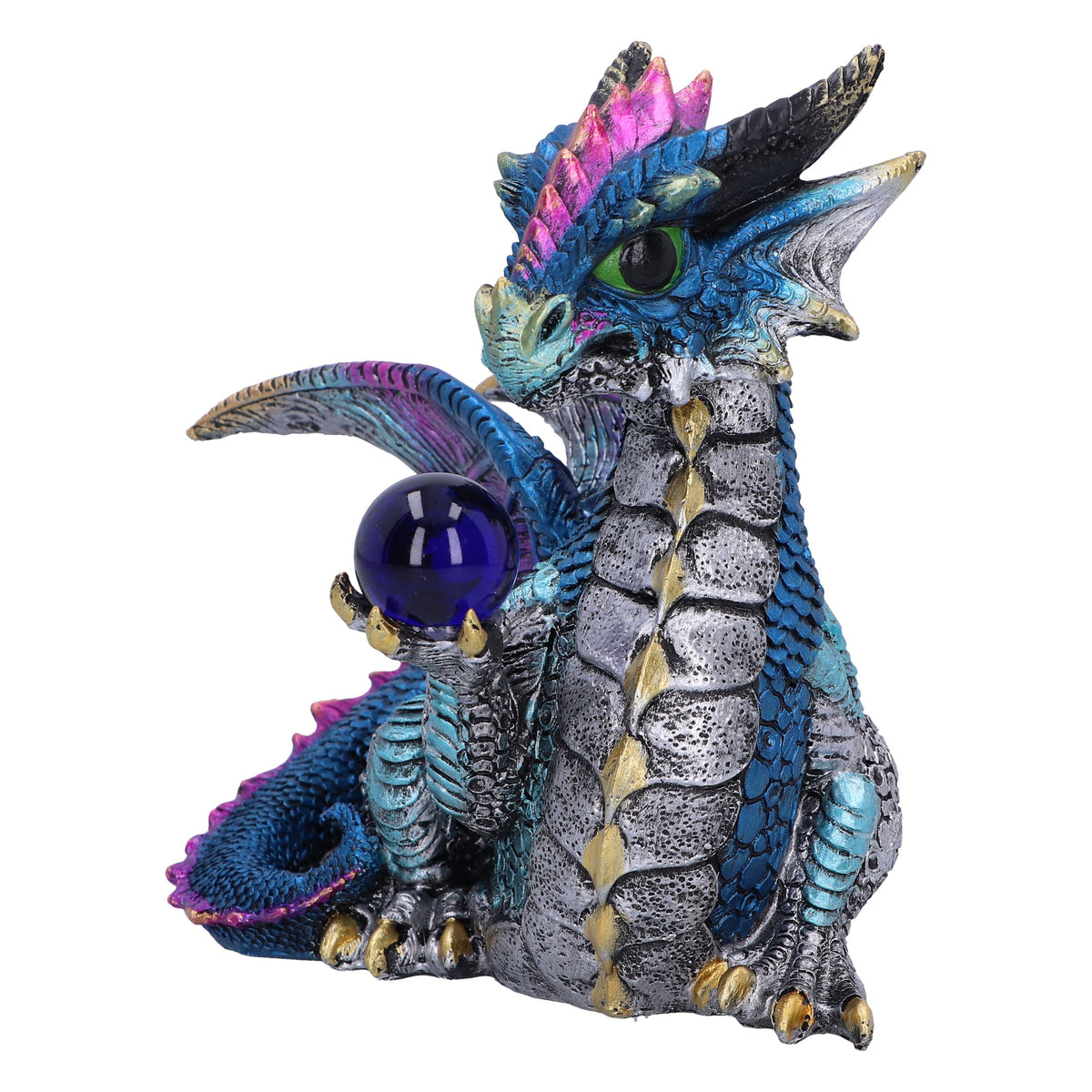 Orb Hoard Dragon Figurine (Blue)
