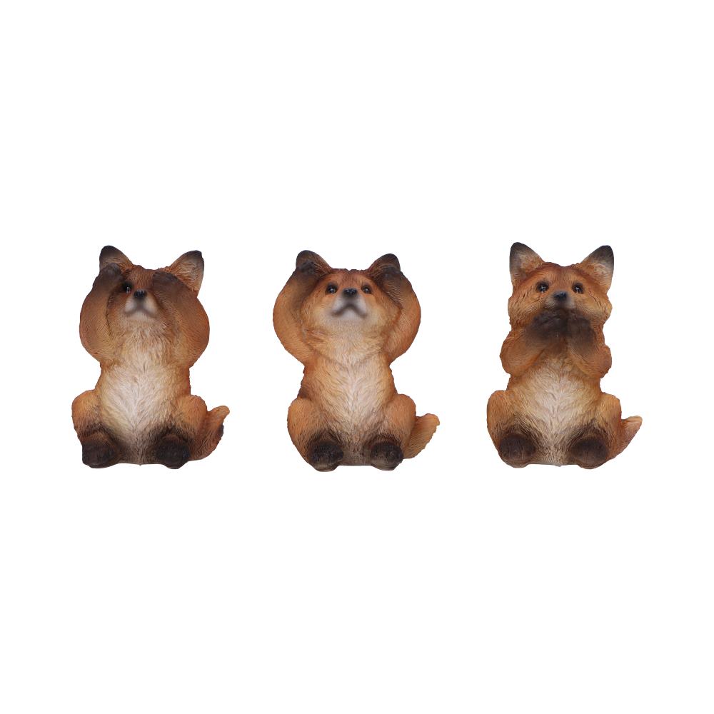 Three Wise Foxes Figurines 8.5cm