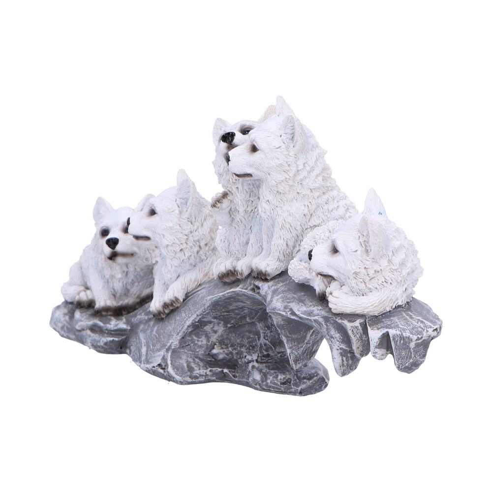 Winter Litter White Wolf Ornament