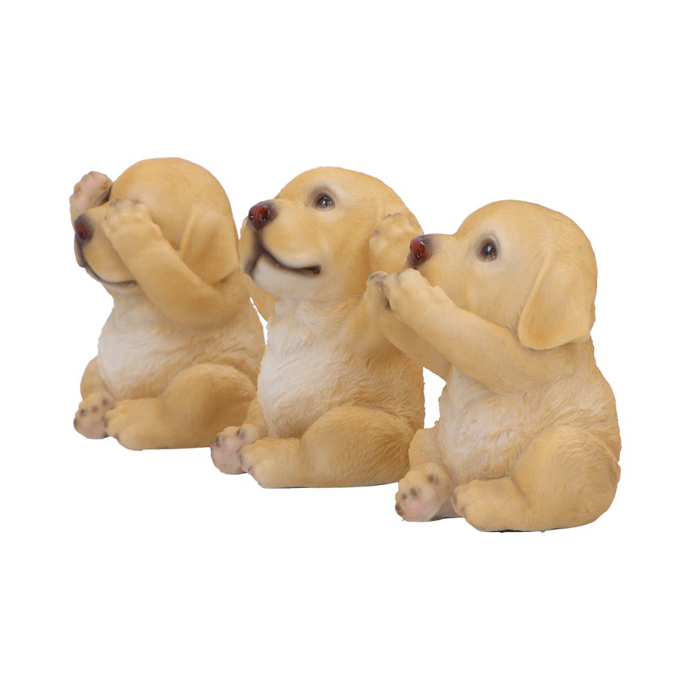 Three Wise Golden Labradors Figurines (Set of 3)