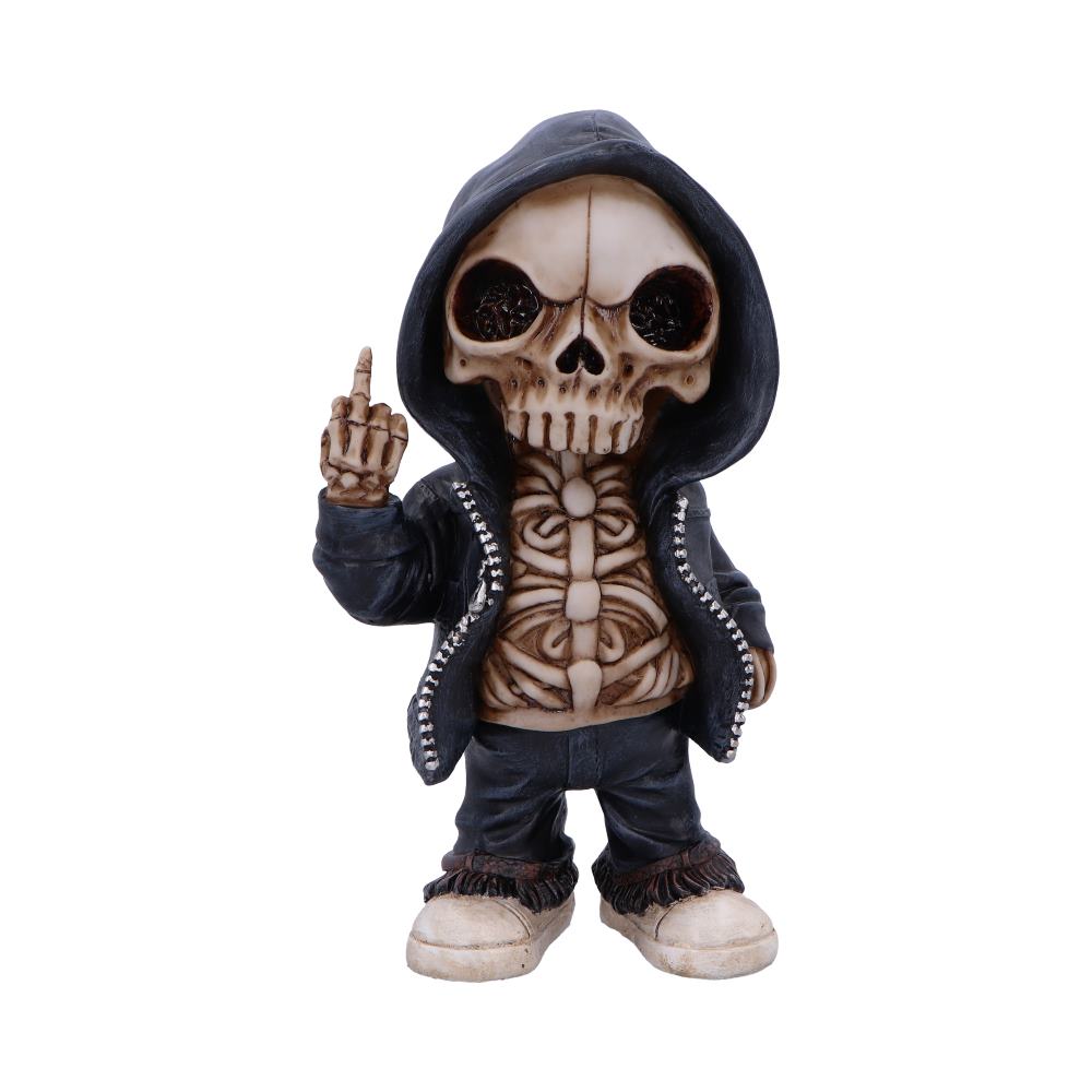 Flip the Bird  A Bold and Rebellious Street Art Inspired Reaper Figurine