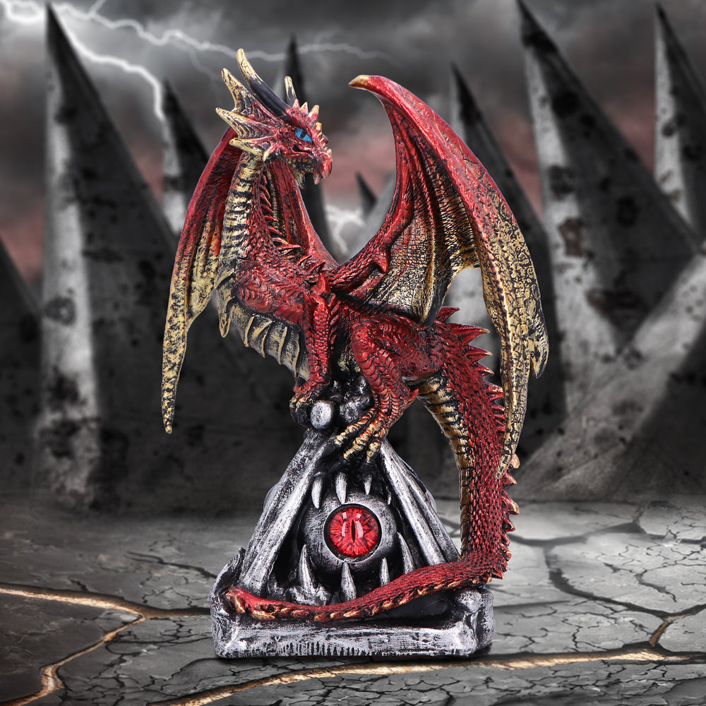 Guardians Gaze  The Fierce Flame Dragon Sentinel Figurine