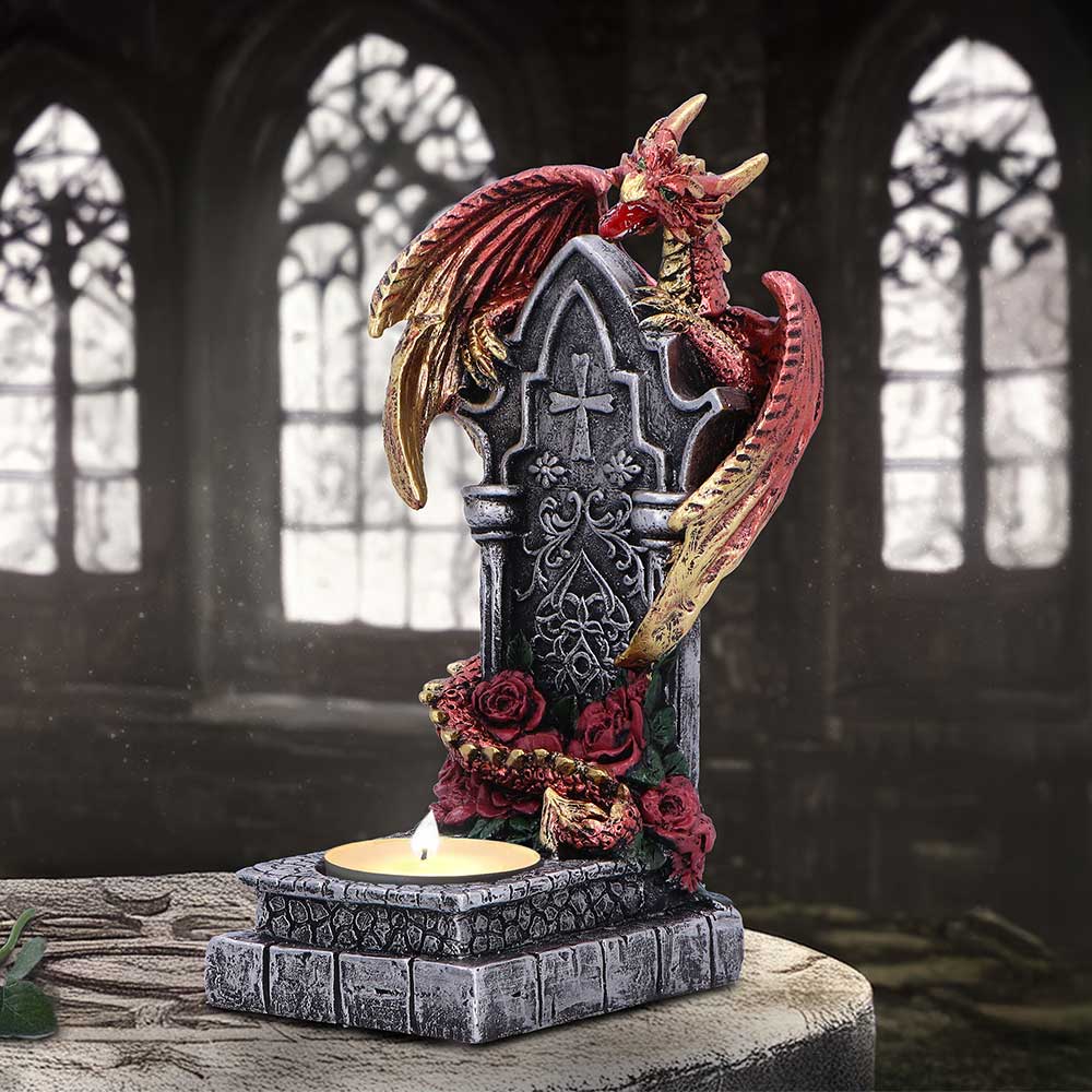 Light of the Dragon Red Ornamental Tealight Holder