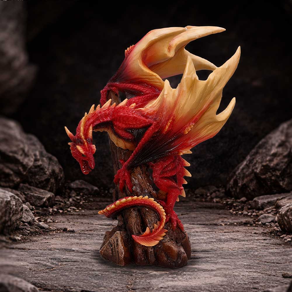 Vermilion Inferno Dragon Figurine 22.5cm