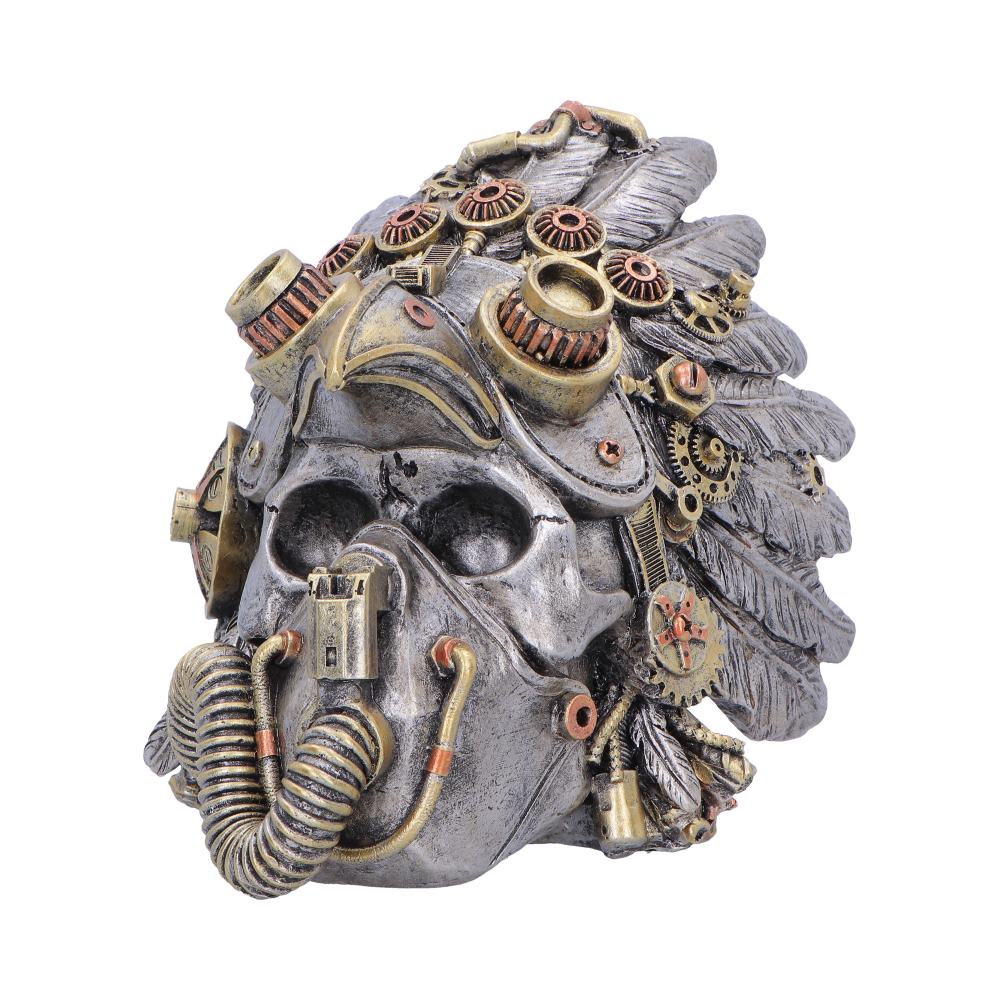 Steampunk Feather Skull 15.7cm