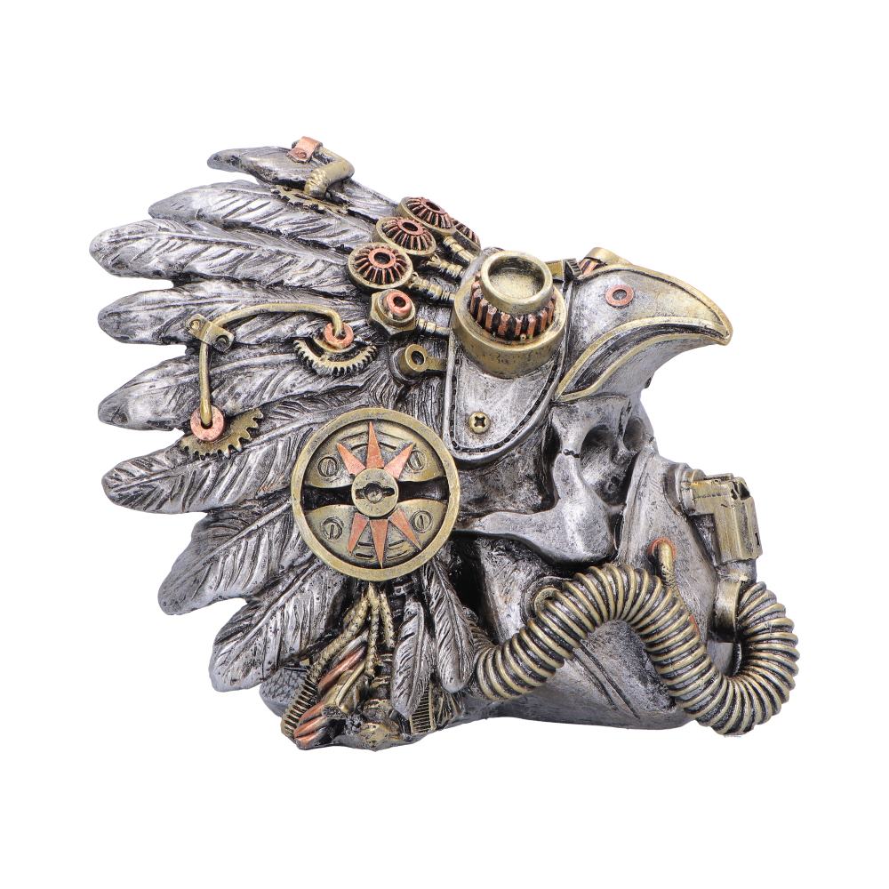 Steampunk Feather Skull 15.7cm