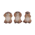 Set of Three Wise Otter figurines 8cm